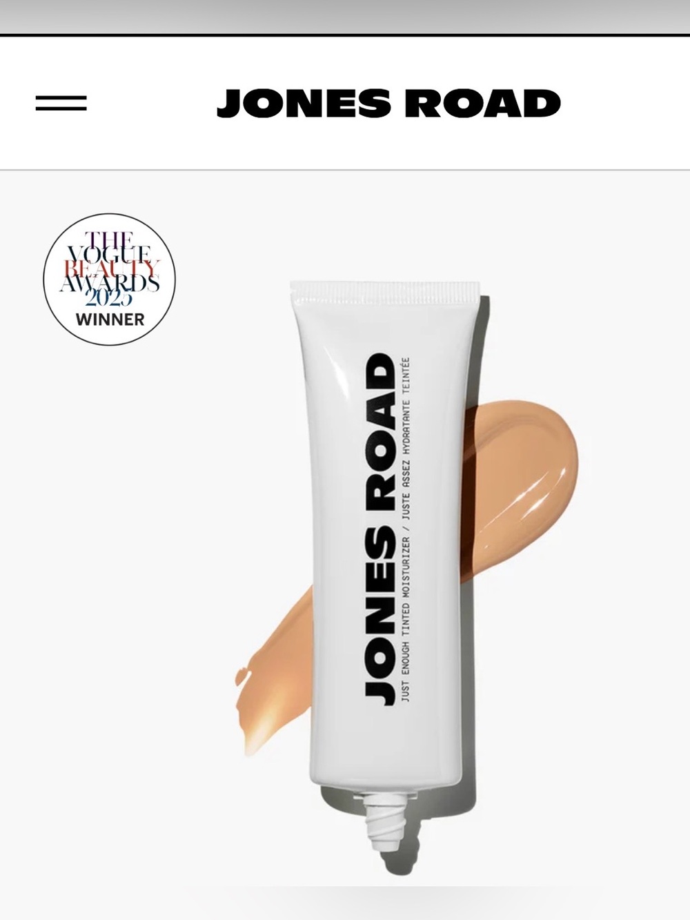 Jones Road/Just Enough Tinted Moisturizer/Light Clair/NIB! NEW! 1.69 fl oz!
